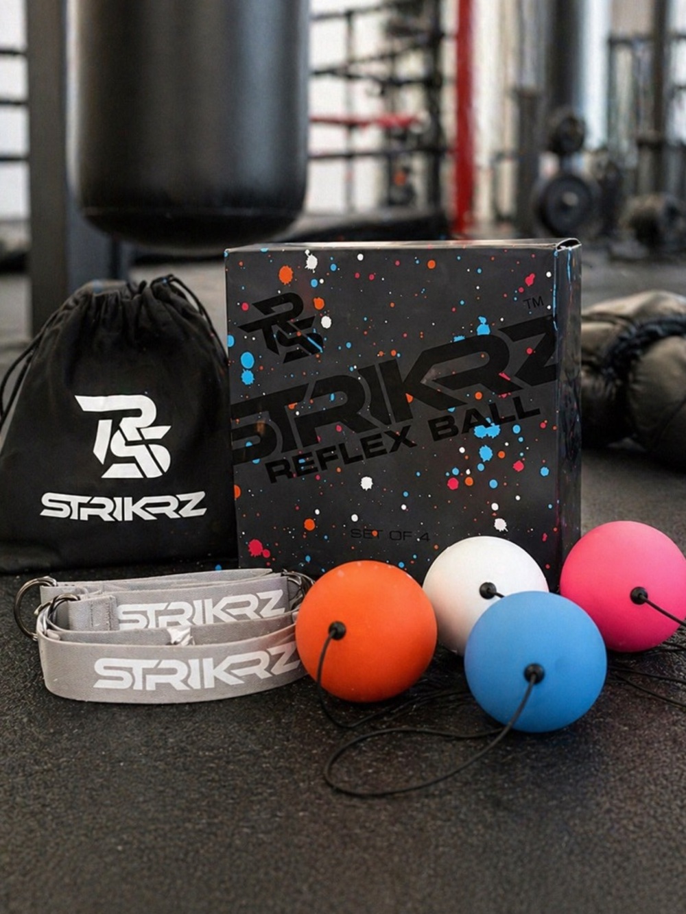 Strikrz Reflex Ball Set | Boxing Reaction Training Hand Eye Coordination Kit NEW